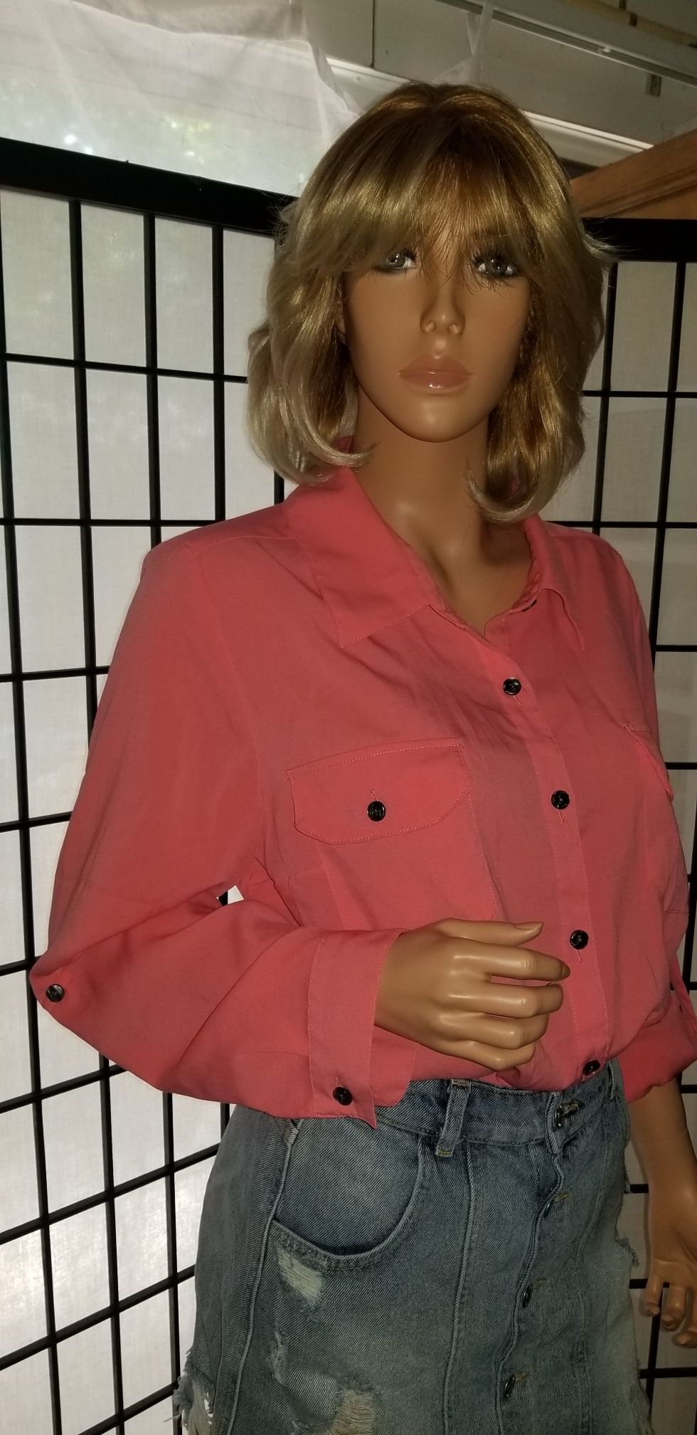 Covington Blouse - Peach -XL *So Soft*