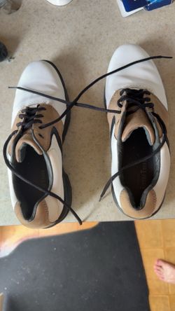 FootJoy Men's Leather Lace-Up Golf Shoes Colorblock Low Top US 13M