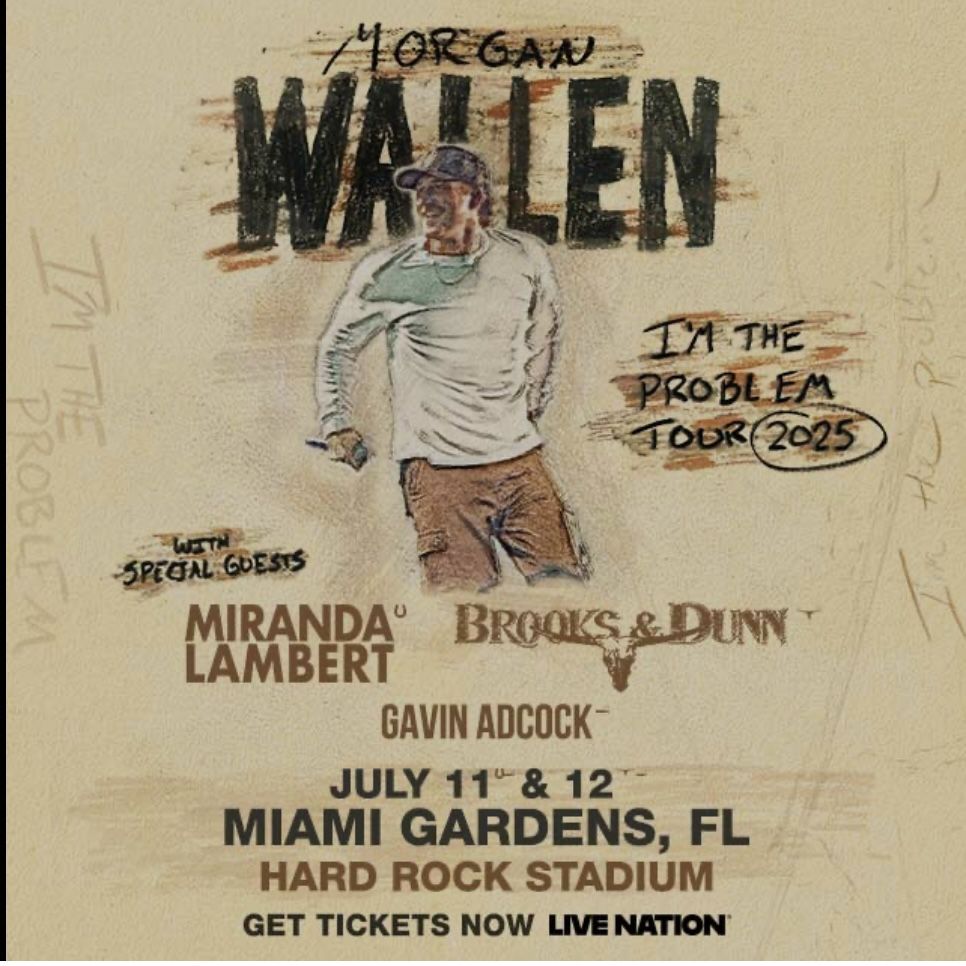 🎶 4 Morgan Wallen Tickets – Hard Rock Stadium – July 12 🎶