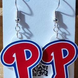Phillies Fan Art Earrings 