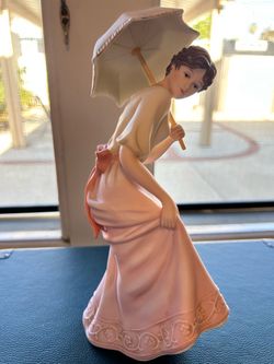 Porcelain Lady Figurine with Parasol