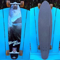 Vintage Sector 9 Big Wave Complete Longboard Skateboard Tracker 149 Dart Trucks