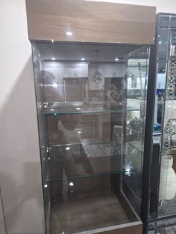 Glass Display Cabinet with LED Lighting