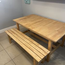 Dining Table With Bench