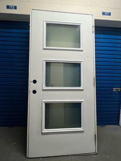 36x80 hurricane impact exterior door with frame