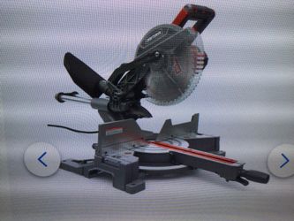 CRAFTSMAN 10-IN 15-AMP SINGLE BEBEL SLIDING CORDED MITER SAW.     MISSING BAG AND HOLDING BAR…NO