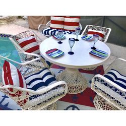 MCM Woodard Coastal Dining/Patio Set