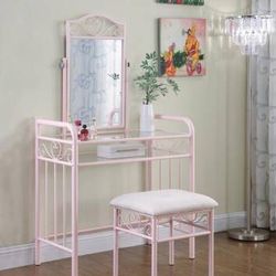 Girly Pink Vanity Set Perfect For Your Princess ONLY $285! Best Prices!