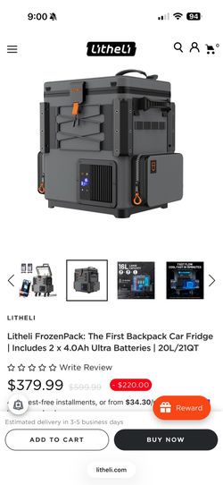 Litheli FrozenPack Portable Fridge