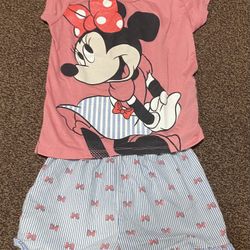 Disney Disneyland Minnie Mouse girls outfit size large 10/12