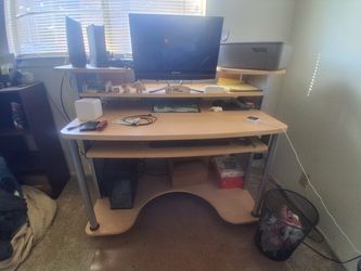 Office DeskAnd Computer Monitor