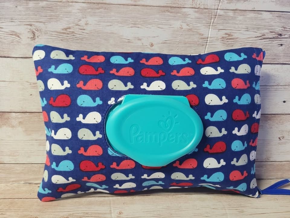 Whales Pampers Wipes Cover 
