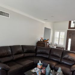 Genuine Leather Sectional For Sale