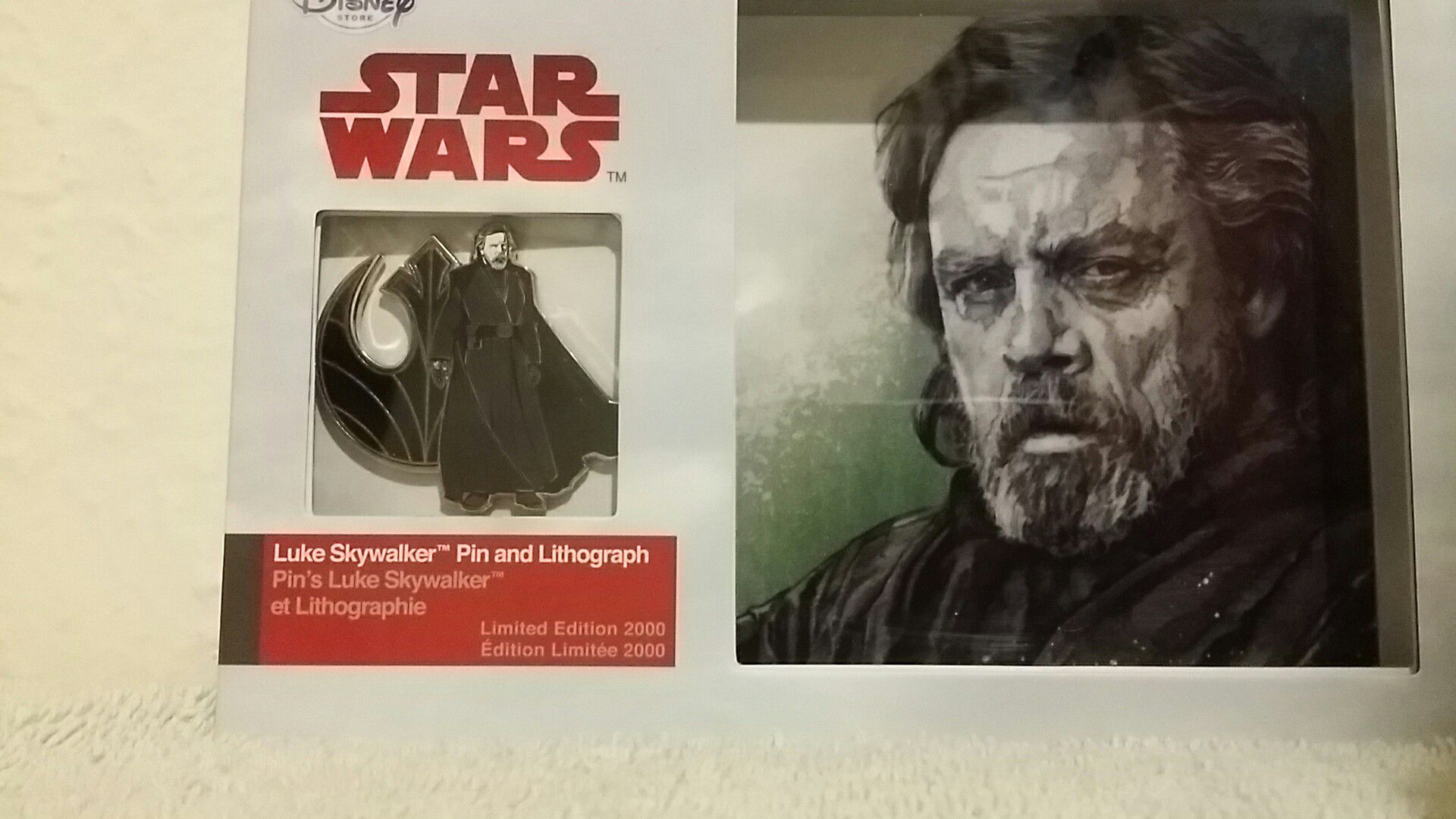 Star Wars Disney Store Luke Skywalker Pin LE 2000