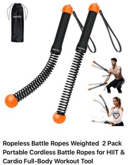 Ropeless Battle Ropes Weighted 2 Pack Portable Cordless
