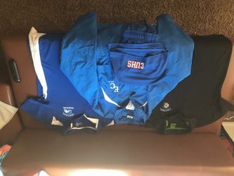 2 polos, wind breaker jacket and shorts all size Men’s medium