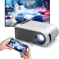 Portable WiFi Projector 1080P Supported, Kolexa Mini Projector for iPhone, Home Theater Movie Projector Compatible with iOS, Android Systems, Laptop, 