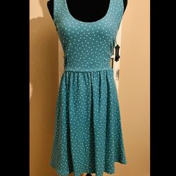 New $50 Value Lauren Conrad Crisscross Back LARGE Polka Dot Dress