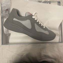 Prada Men’s Grey Sneakers – Size 42