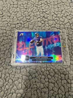 Lamar Jackson Electro Lights Holo Trading Card