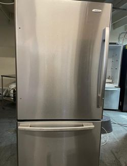 Amana Bottom Freezer Stainless Steel Refrigerator Fridge
