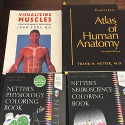 ANATOMY COLORING BOOKS UNUSED 