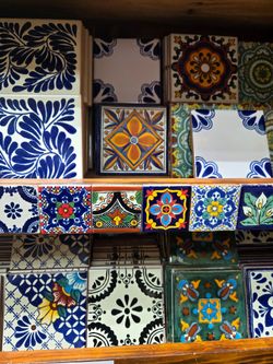 💥Talavera Tiles 4"×4" $1.25 cada una.💥 Tel: (contact info removed).