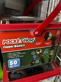 POCKET hose copper bullet 50 ft expanding hose