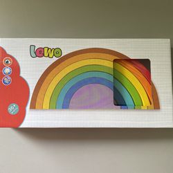 Rainbow Stacker, Wooden, Learning Montessori Toy, Brand New