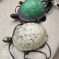 2 vintage turtle lamp