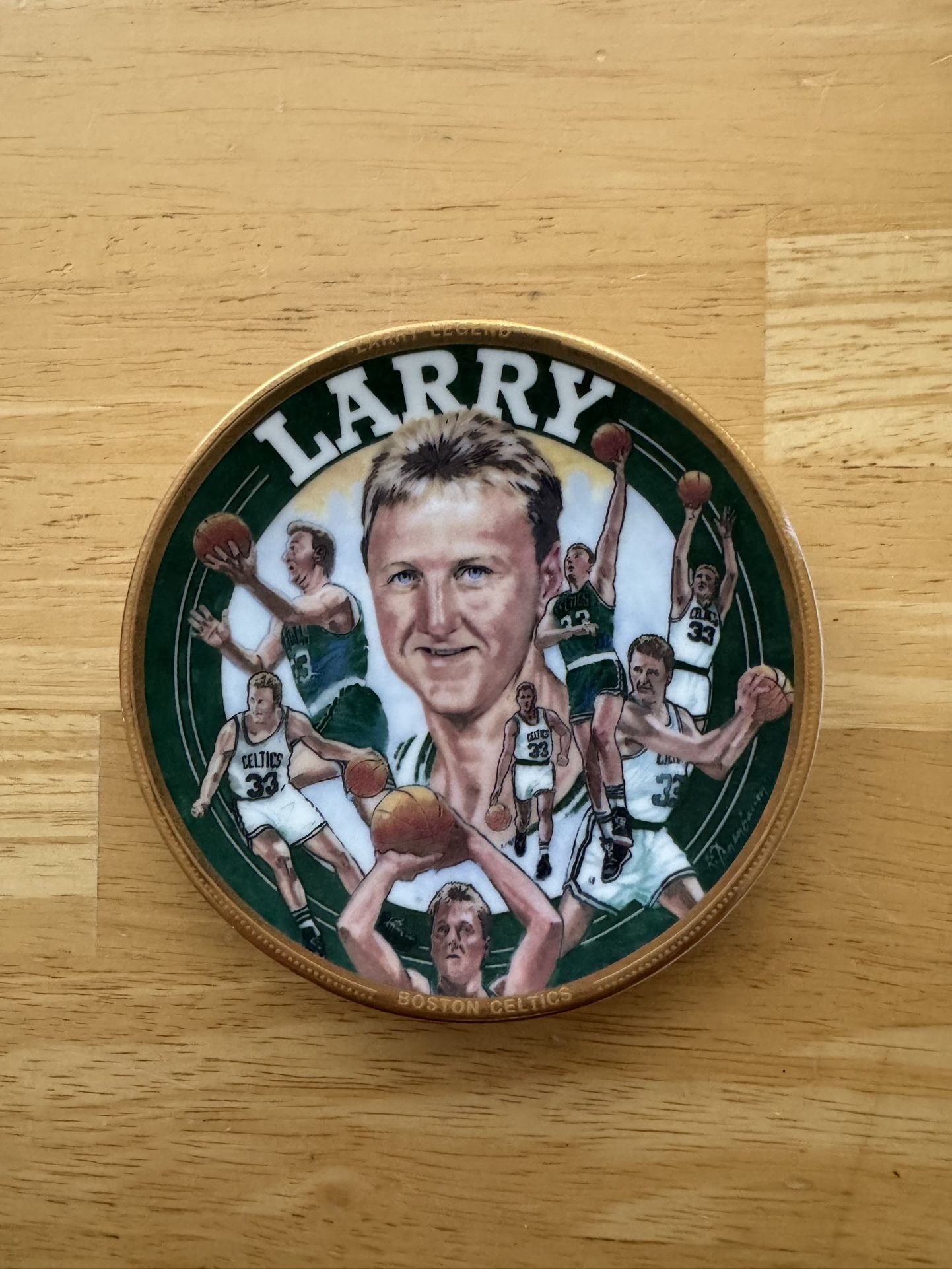 Larry Bird Gold Plate Collectible 