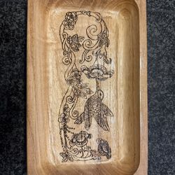 Hand Burned Wooden Tray