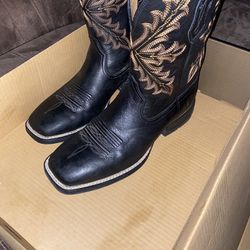 ariat night sky black wide square toe cowboy boot