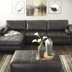 Nokomis Charcoal LAF Sectional

