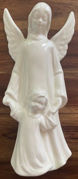 Vintage White Porcelain Angel Baby Figurine