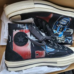 Converse Mens Basquiat HI Top Sneakers Sz 9
