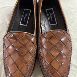 Bragano Mens Woven Slip On Loafers  - Italy 06175  Size 8.5M