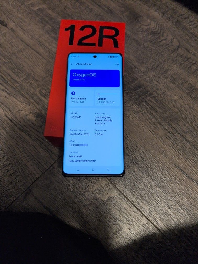 Unlocked Oneplus 12R 5G 256GB Storage dual sim 16GB ram