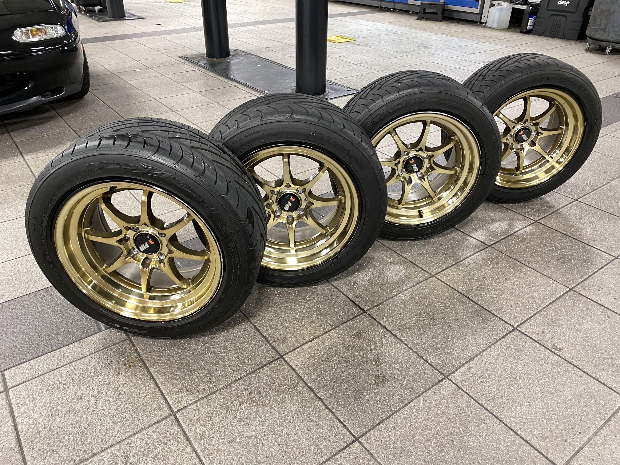 F1R F03 4x100 4x114.3 15x8 Wheels Nitto Neo Gen
