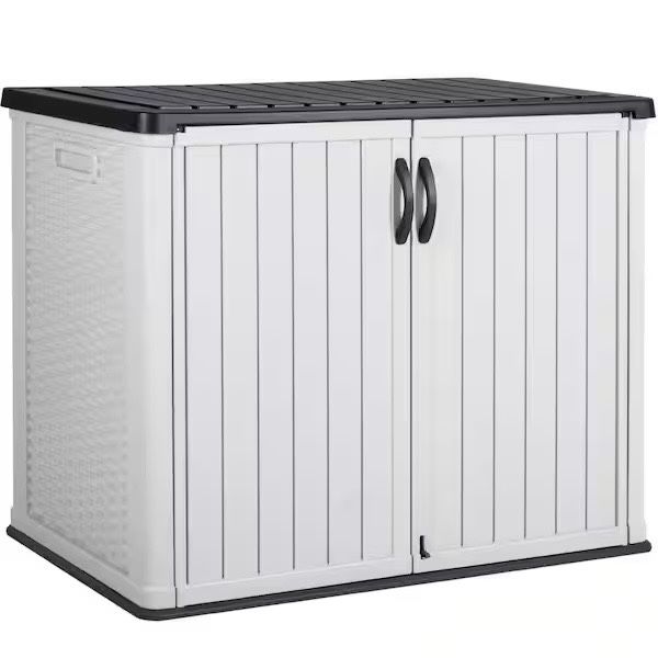 4 ft. x 2 ft. x 3 ft. 150 Gal. White Horizontal Resin Storage Deck Box with Shelves brand new in box $150 Warehouse Clearance Sale 🔥First Come, Fi