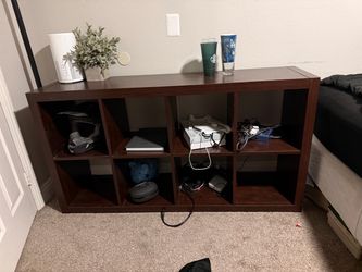 Dark Brown 8-Cube Storage Shelf
