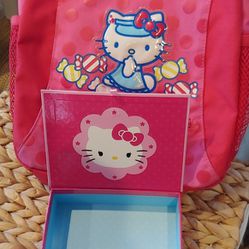 Hello Kitty Backpack And Matching Box