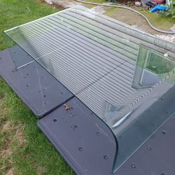 Glass Waterfall Coffee Table