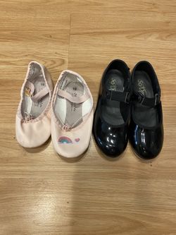 Toddler Tap And Ballet Shoes (Size 10)