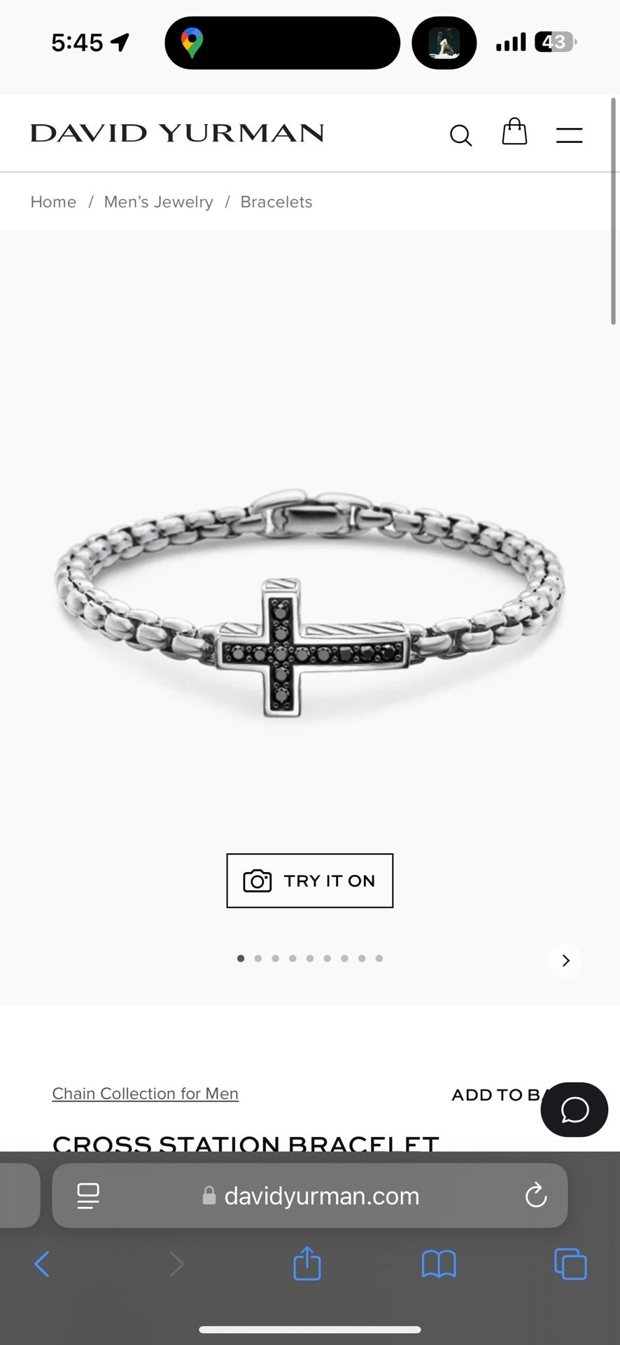 DAVID YURMAN BLACK DIAMOND BRACELET