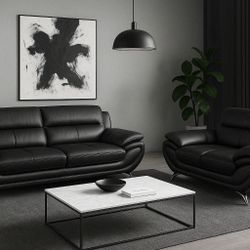 BLACK SOFA SET 