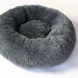 Plush Pet Bed Calming Donut Dog Bed Cat Bed Round Cuddler Nest Cushion Beds Mat