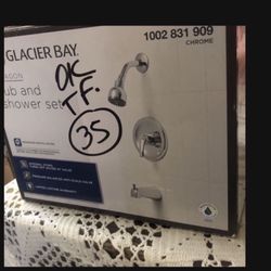 GLACIER BAY CHROME TUB N SHOWER SET NEW