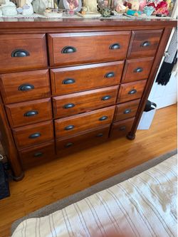 Solid wood finish dresser  and night stands