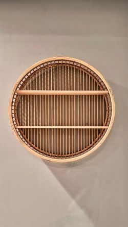 Round Rattan Wall Shelf – Home Decor